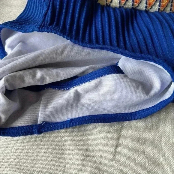 Bikini Sets 2 Piece Swimsuit  Ribbed High Waisted Bathing Suit boho Aztec - Picture 12 of 13